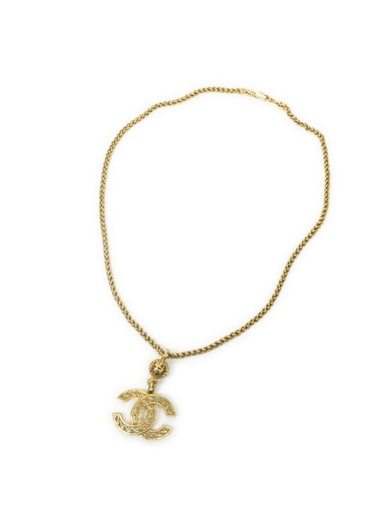 Chanel Jewelry - ★SOLD★ Chanel CC Logo Pendant Necklace Gold Plated